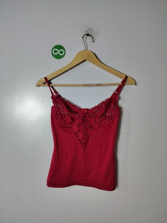 Red Lace Trim Camisole