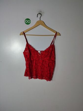 Red Lace Cami Top