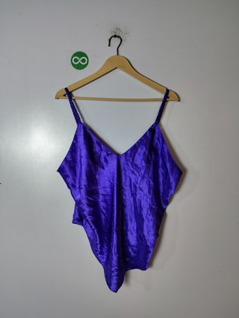 Purple Satin Bodysuit
