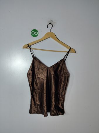 Brown Satin Camisole