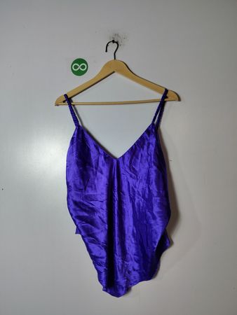 Purple Satin Bodysuit