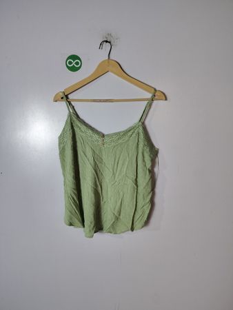 Green Lace Trim Camisole