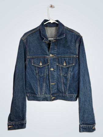 Denim Jacket with Blue Stars on Back