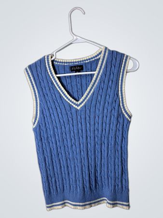 Blue Knit Vest