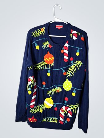 Navy Blue Christmas Sweater