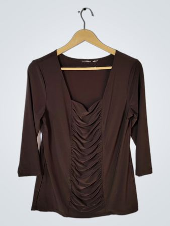 Brown Long-Sleeve Top