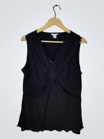 Christopher & Banks Black Sleeveless Top
