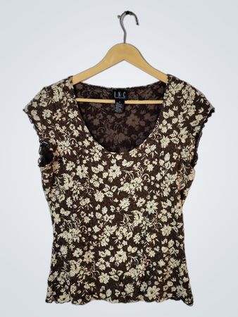 Brown Floral Top