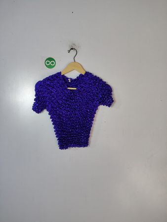 Blue Ruffled Top