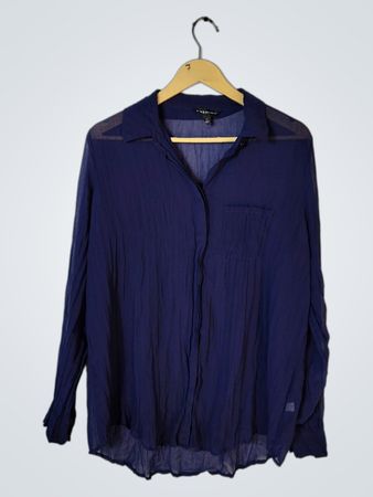 Rock & Republic Blue Sheer Blouse