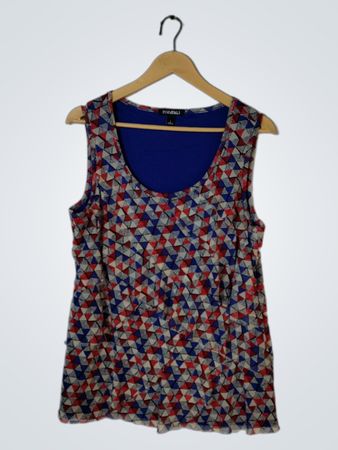 roz & ali Geometric Print Tank Top