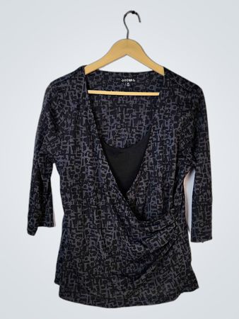 George Women's Black and Gray Top
