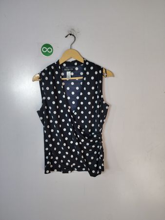 Jones New York Collection Sleeveless Polka Dot Top