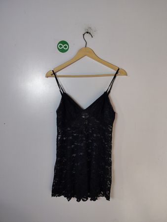Sentiments Black Lace Cami Top