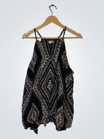 Black and White Patterned Romper