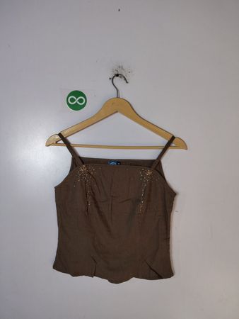 Brown Embellished Top