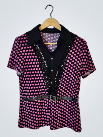 Pink Polka Dot Blouse