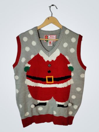 Merry Christmas Santa Knit Vest