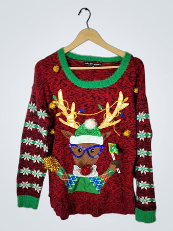 Holiday-themed Reindeer Sweater