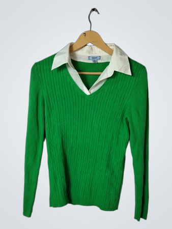 Izod Green V-Neck Sweater