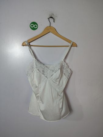 White Lace-Trimmed Camisole