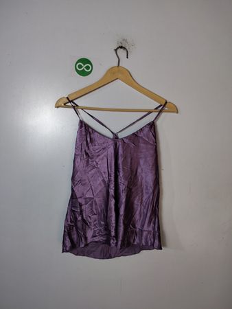 Purple Satin Cami Top