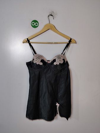 Black Lace Trim Chemise