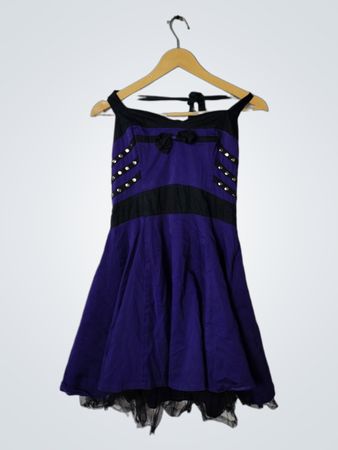 Purple and Black Dress
