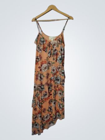 Peach Floral Maxi Dress