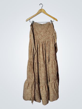 Brown Floral Maxi Dress