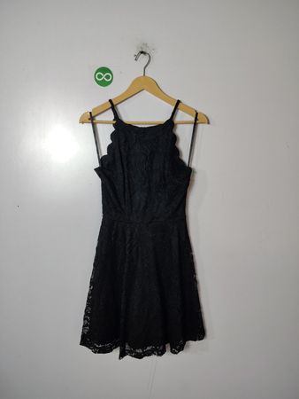A. BYER Black Lace Dress