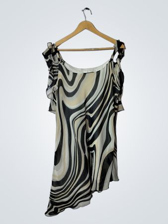 Black and White Patterned Dress