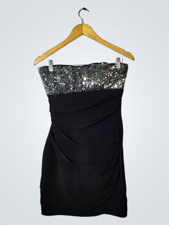 Black Sequined Dress