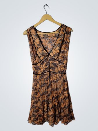 Brown Floral Dress