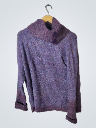 ONE Purple Cowl Neck Sweater