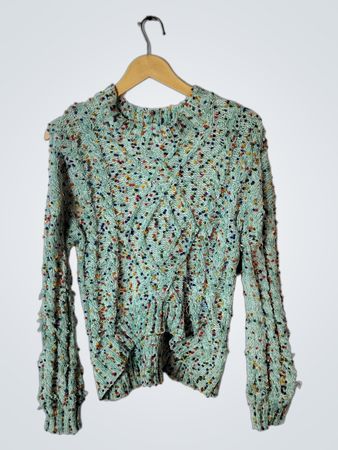 Altered State Knit Sweater with Floral Speckles