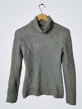 Gray Turtleneck Sweater