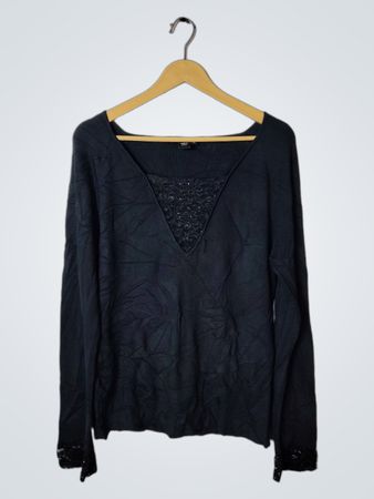 Michelle Nicole Black Long Sleeve Top