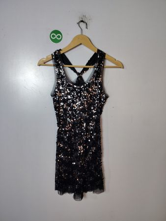 Black Sequined Dress
