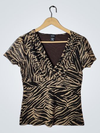 Rafaella Zebra Print Top