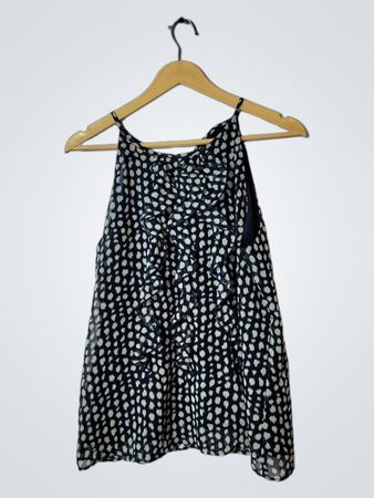 Ann Taylor Navy Polka Dot Cami Top