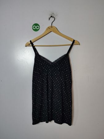 Black Polka Dot Sleepwear Dress