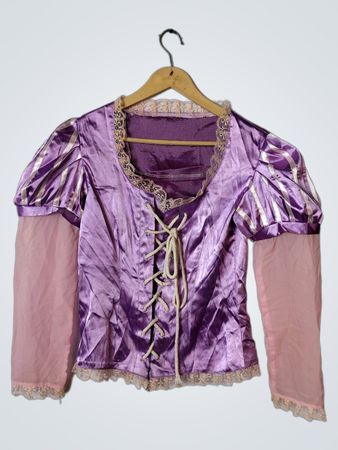 Purple Satin Corset Top