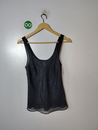Black Sheer Tank Top
