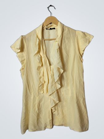 Nana Lepore Yellow Ruffled Blouse