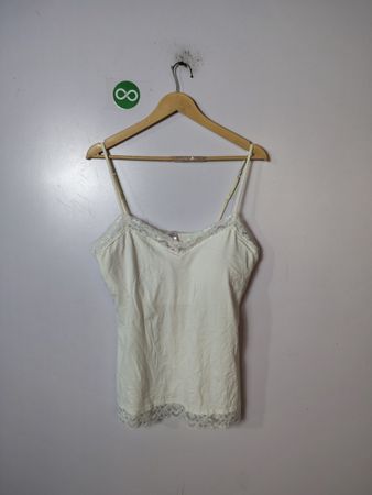 Women's White Lace Trim Camisole