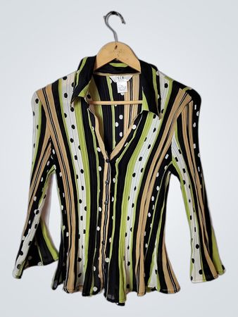 S.L.B. Striped Polka Dot Blouse