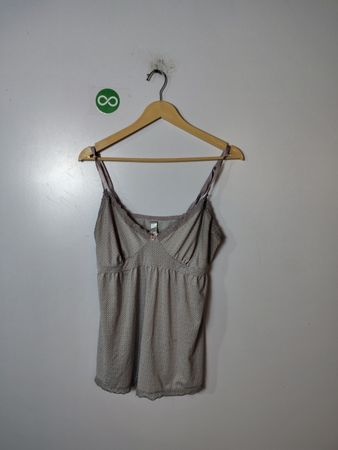 Gray Patterned Tank Top