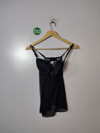 Victoria's Secret Black Lace Chemise