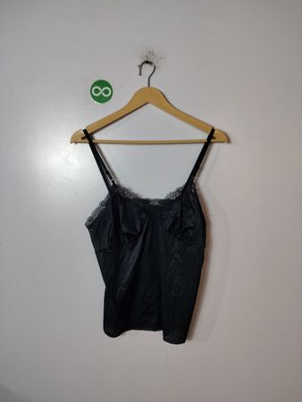 Black Satin Cami Top